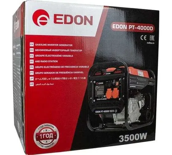 Інверторний бензиновий генератор EDON PT-4000D 2,8/3,3 кВт — фото 3