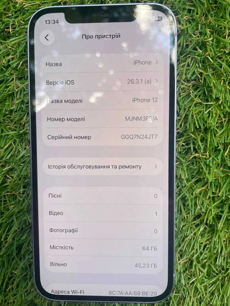 iPhone 12 64GB Purple Ідеальний стан\ Без ремонтів\ Neverlock — фото 8