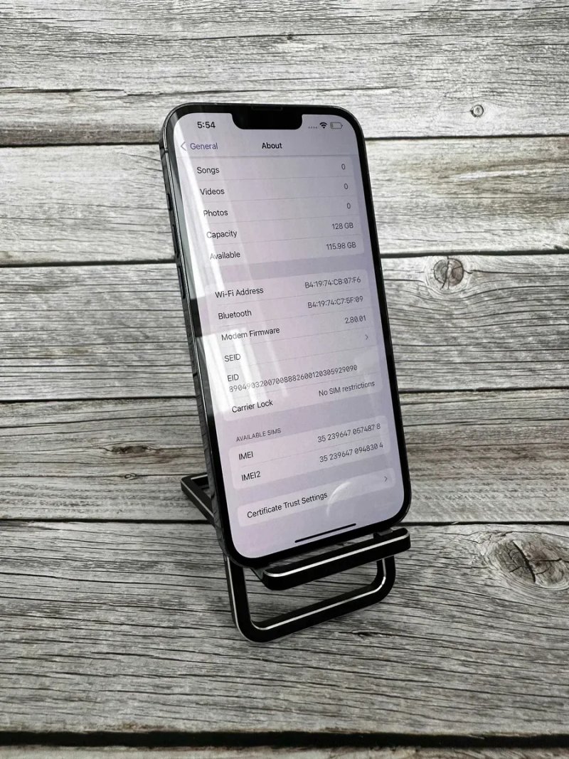 IPhone 13 pro max blue 128gb!!! NEVERLOCK!! З США!! Батарея 92% — фото 3