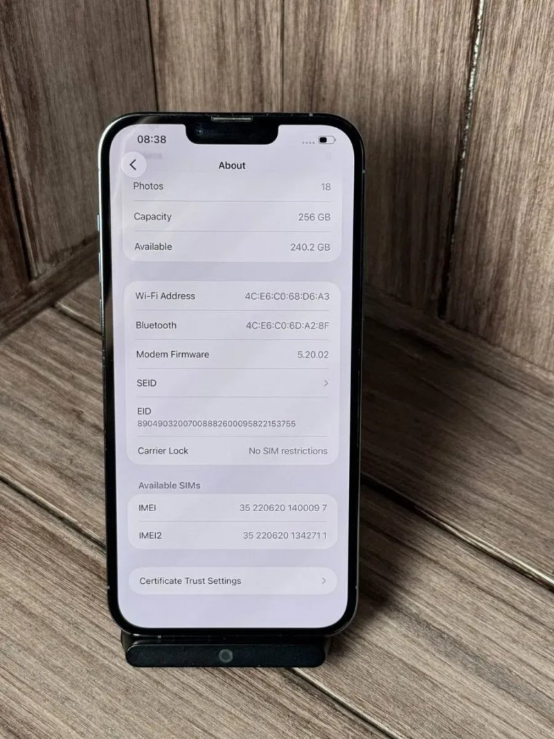 IPhone 13  pro max Blue 256gb!!! 3 США!! NEVERLOCK Батарея 100%#3971 — фото 8
