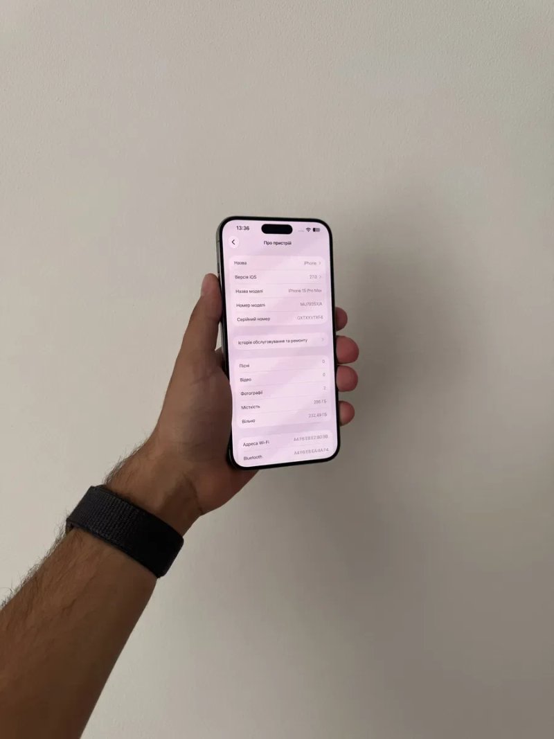 Iphone 15 Pro Max 256 GB АКБ 100% Global Neverlock — фото 3