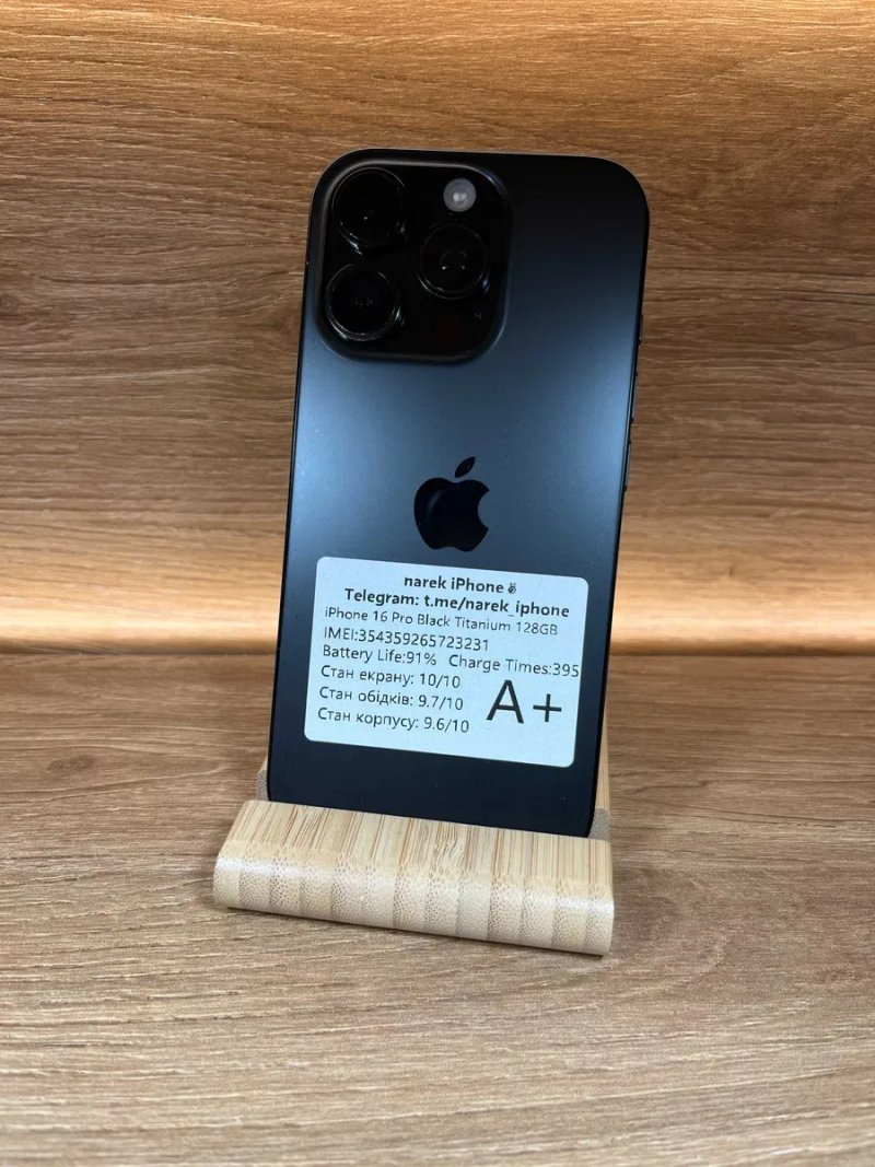 iPhone 16 Pro 128 Black!! АКБ: 91%!! №: 3231! СТАН ІДЕАЛЬНИЙ! З США!! Айфон купити оригінал !! — фото 2