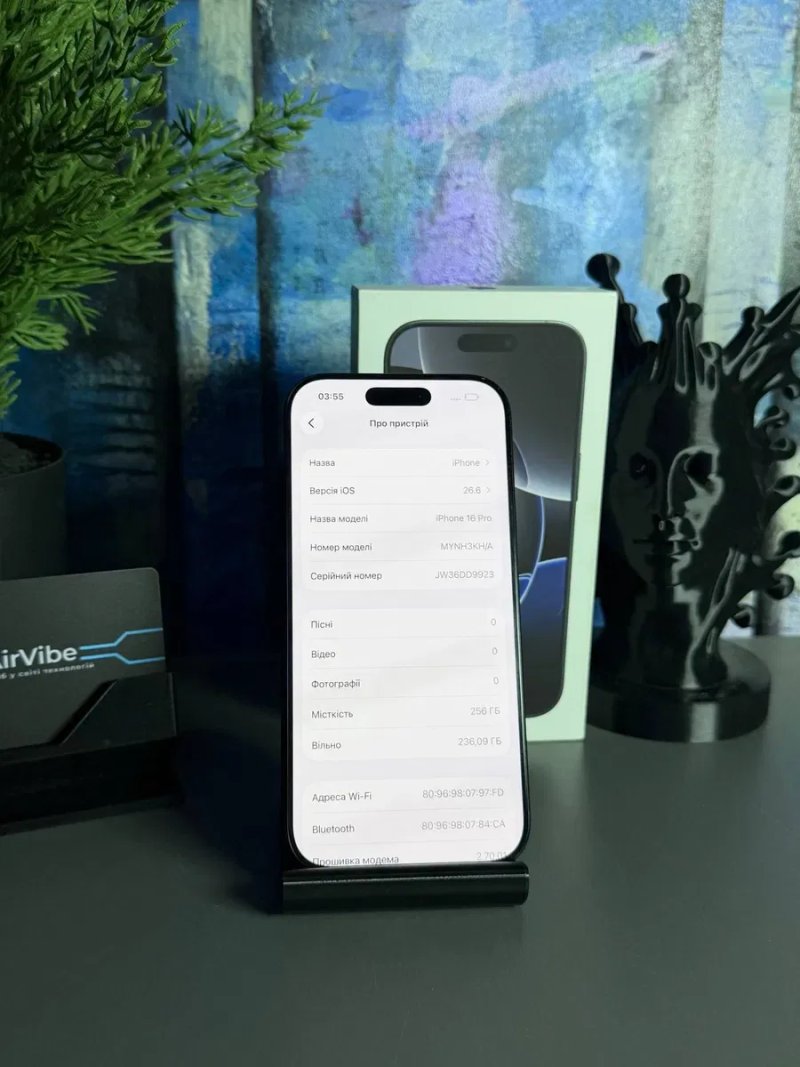 iPhone 16 Pro 256 GB Фіз Сім Neverlock / Магазин / Гарантія 3 місяці / Обмін — фото 4