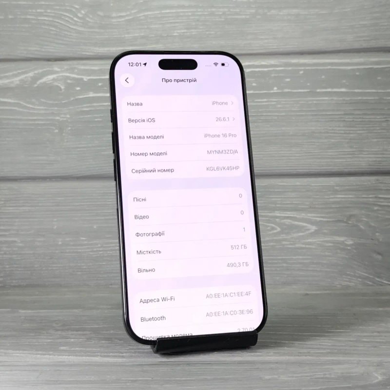 iPhone 16 Pro 512GB Black Titanium | Як новий | Фізична SIM | Айфон 16 Про — фото 3