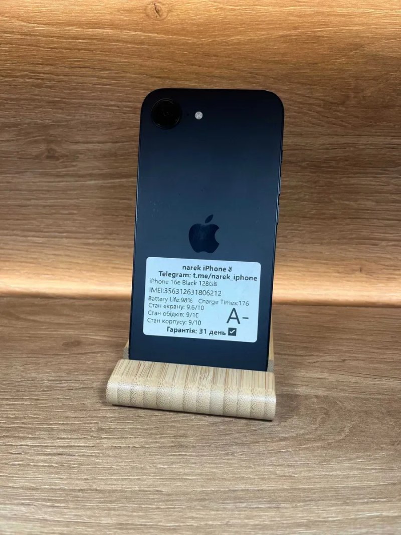 iPhone 16e 128 Black !! АКБ: 98% !! №: 6212 !! СТАН ГАРНИЙ !!! З США !! Айфон купити оригінал !! — фото 2