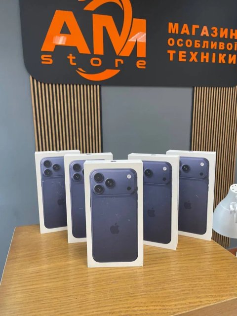 iPhone 17 pro max 512 blue ESIM, гарантія 12 місяців, магазин
