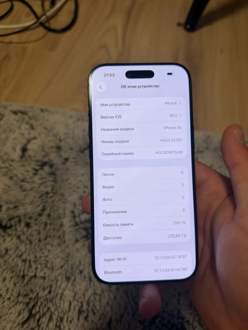 Iphone Air black  256gb open box 1 цикл заряду — фото 3