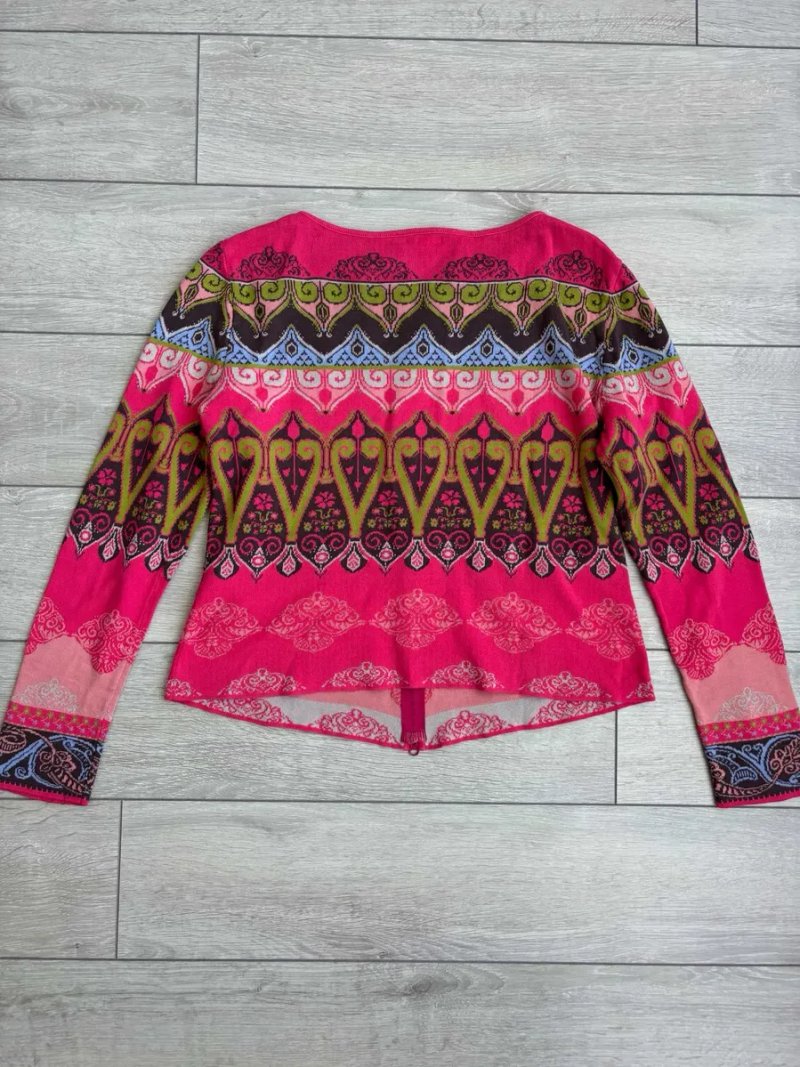 IVCO Cardigan Sweater Size 38 M Розмір Івко Жіночий Светр Кардиган Кофта Жакет Жилет Накидка Кейп Пеньюар Кімоно Кокон Етнічними Візерунками Оригінал — фото 2