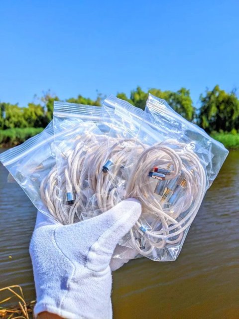 кабель для iem наушников mmcx 2pin 0.78 lytz type6 серебро,медь,золото