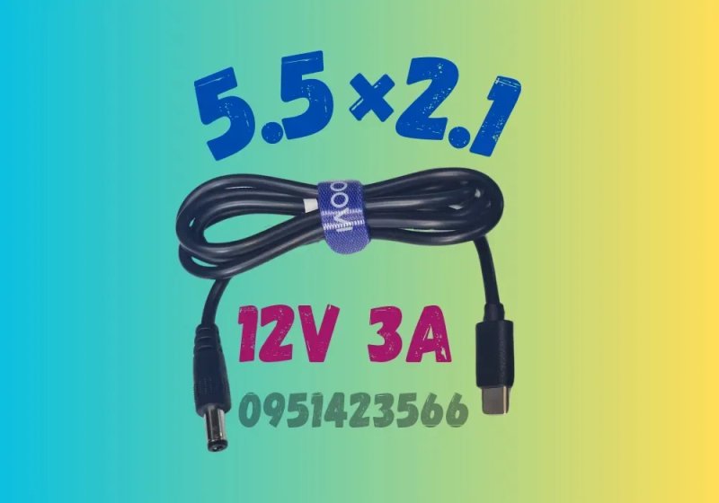 Кабель для роутера 12V 3A Type-C PD → DC 5.5×2.1, тригер живлення від Power Bank — фото 4
