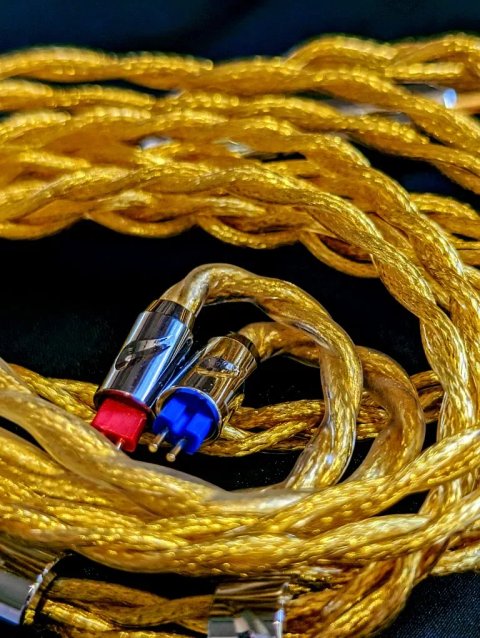 Кабель iem hi fi mmcx 2 pin 0.78 7N OCC монокристаллічна мідь з позолотою
