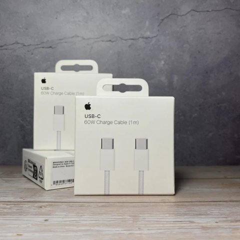 Кабель ОРИГІНАЛ Айфон 15, 16, 17 | Type-C to Type-C 60W | iPad, MacBook