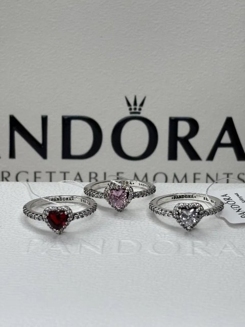 Каблучка Пандора Pandora кольцо сердце серце