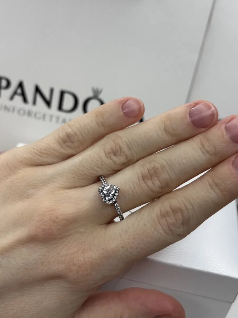 Каблучка Пандора Pandora кольцо сердце серце — фото 5