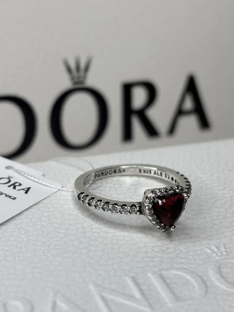 Каблучка Пандора Pandora кольцо сердце серце — фото 7