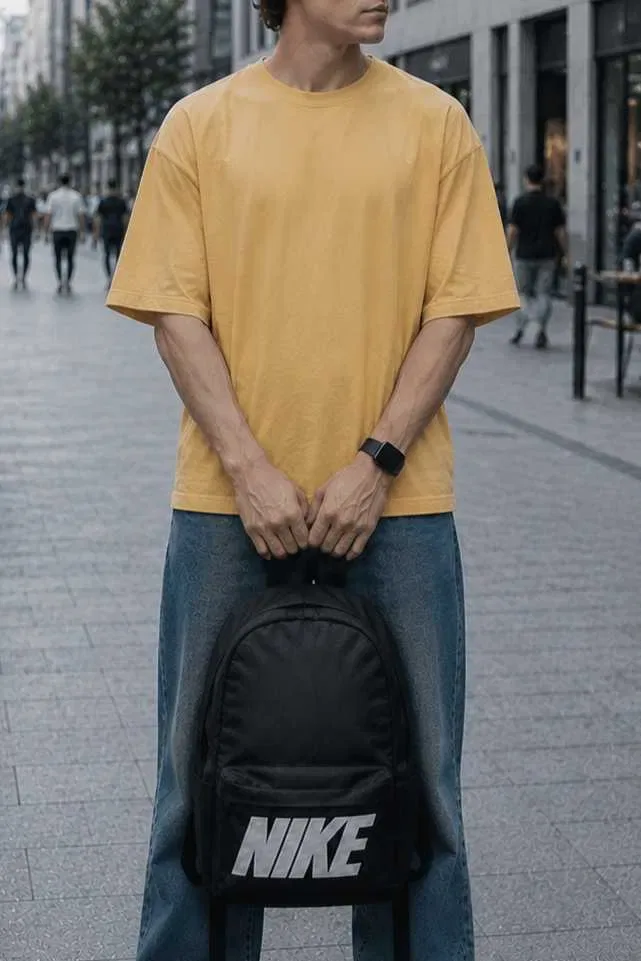 Качественный мужской городской рюкзак. Рюкзак для учёбы Nike. Цвет: черный, синий, серый. — фото 2