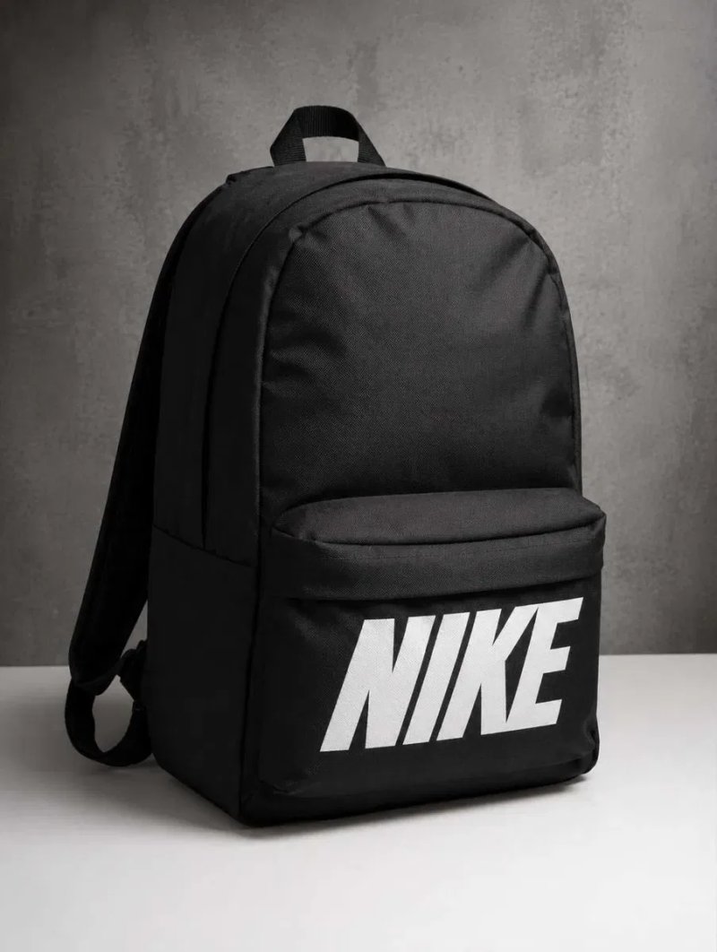 Качественный мужской городской рюкзак. Рюкзак для учёбы Nike. Цвет: черный, синий, серый. — фото 6