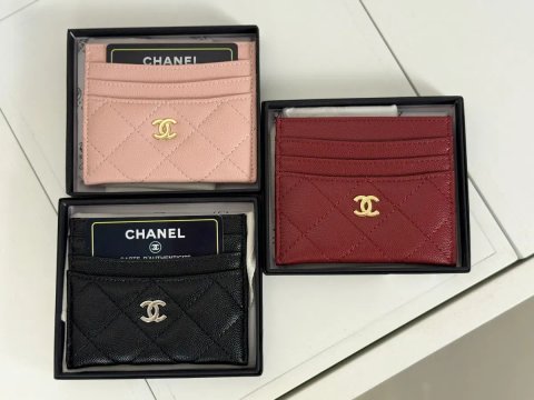 Кардхолдер Chanel із натуральної шкіри | Компактний гаманець для карт