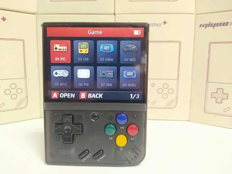 Карманна PSP приставка Miyoo Mini Plus 64GB Black Денди Play Station 1 — фото 3
