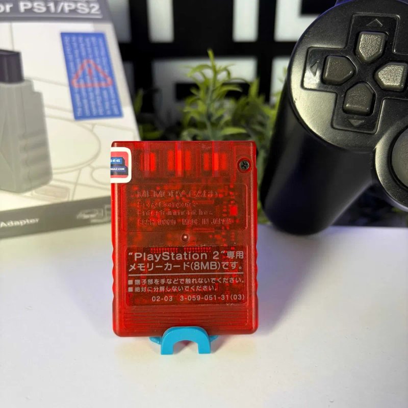 Карта пам'яті для PlayStation 2 Memory Card 8mb Crimson Red для плейстейшен 2 Оригінал Б/У Асортимент аксесуарів пс 2 — фото 2