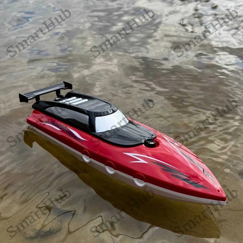 Катер на радиоуправлении HydroFlash Красный Лодка на пульте управления — фото 5
