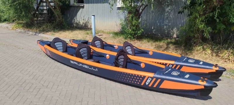 BRUNELLI 440 RAPTOR 100% Дропстіч 2 місця КАЯК Kayak Molveno байдарка SUP САП дошка 2 шари слоя доска надувна Aqua Marina Tomahawk AIR C K AquaMarina — фото 2