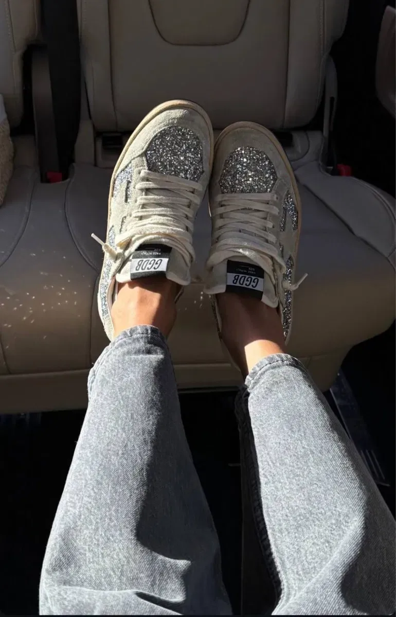 Кеди 35 36 37 38 39 40 41 Golden goose кеды кроссовки Голден гус кросівки гусь білі зі срібною зіркою белые с серебром кожа натуральная — фото 5