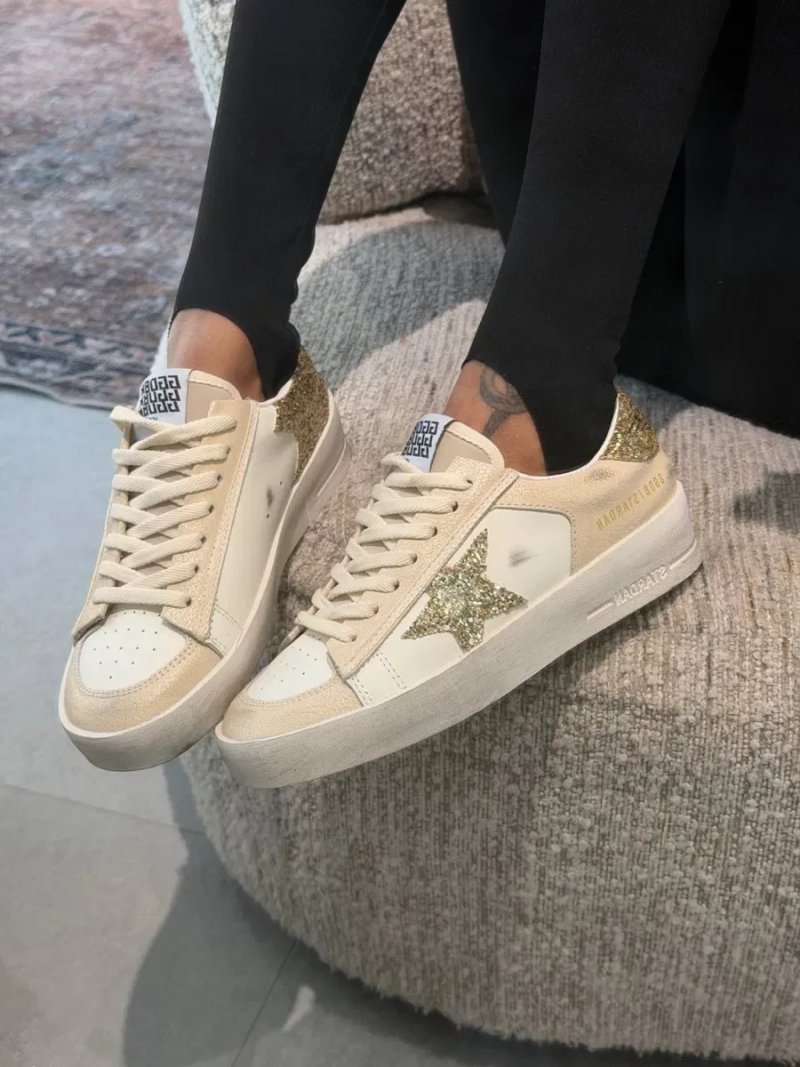 Кеди 35 36 37 38 39 40 41 Golden goose кеды кроссовки Голден гус кросівки гусь білі зі срібною зіркою белые с серебром кожа натуральная — фото 6