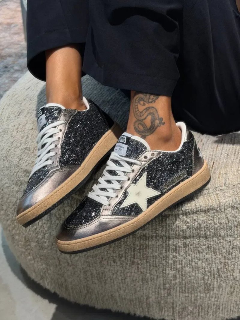 Кеди 35 36 37 38 39 40 41 Golden goose кеды кроссовки Голден гус кросівки гусь білі зі срібною зіркою белые с серебром кожа натуральная — фото 7