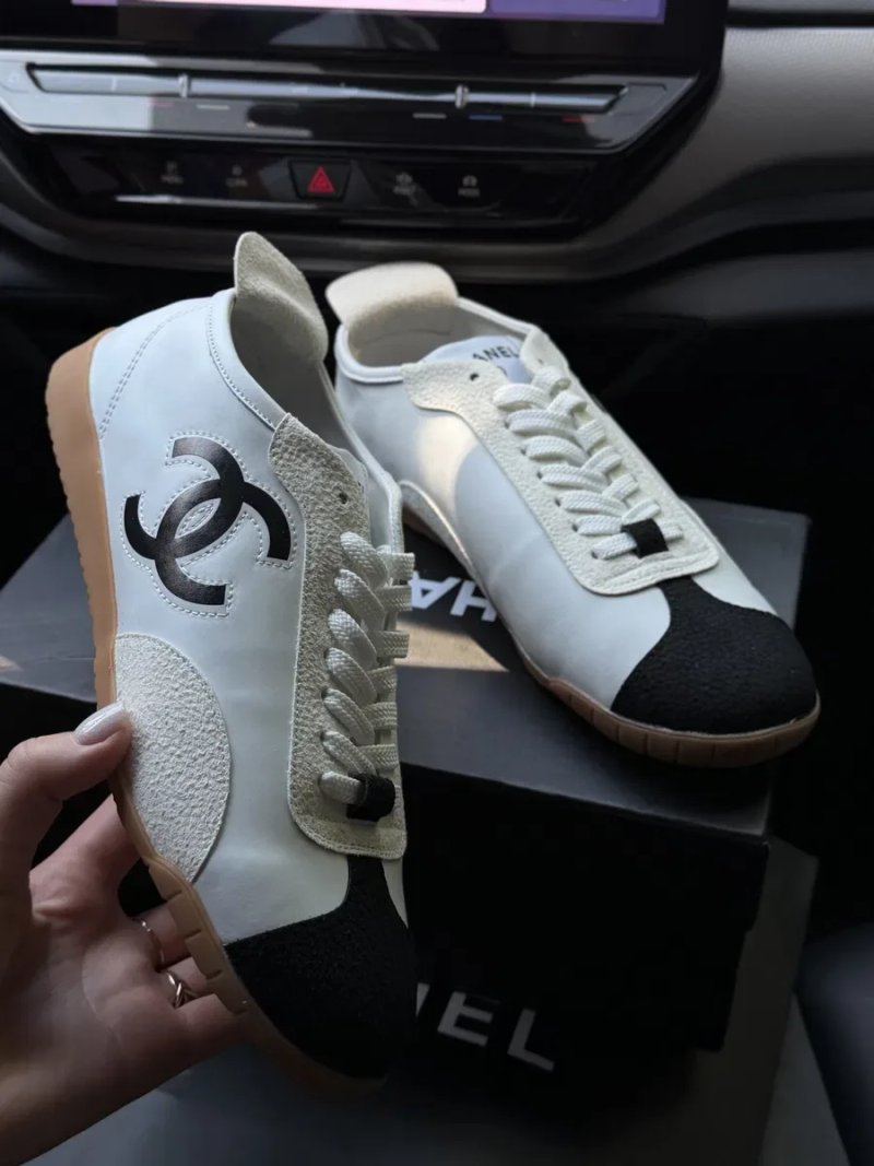 Кеди Chanel білого кольору теніски Шанель стильні розмір 39, 40 снікерси Шанель — фото 6