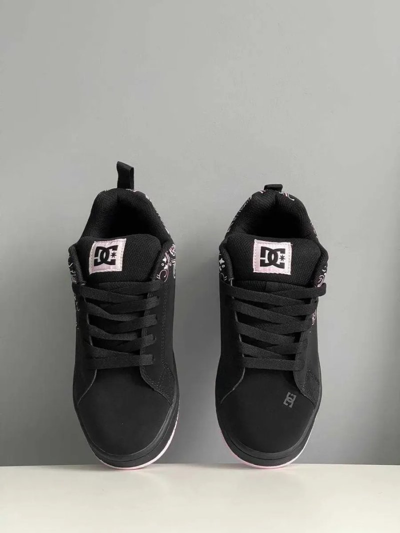 Кеди DC Court Graffik Black Pink дс чорні фіолетові кросівки — фото 7