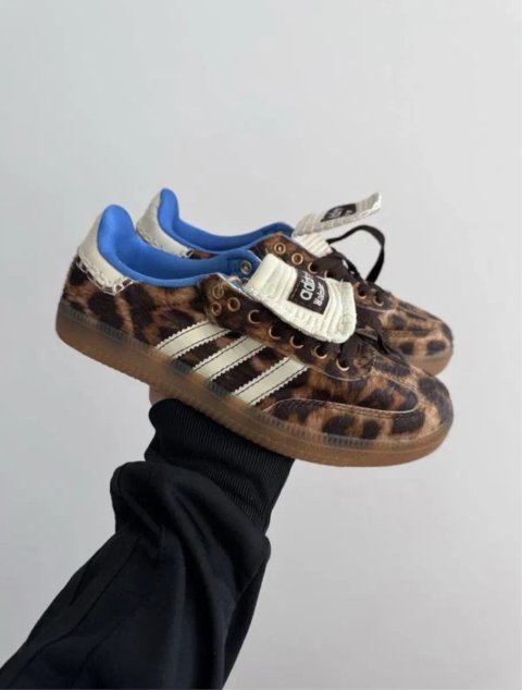 Кеди Кросівки кроссовки Adidas Samba Pony Wales Bonner Leopard