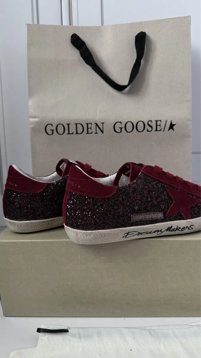 кеди кросівки жіночі ggdb golden goose superstar бордові голден гус   шкіряні — фото 5