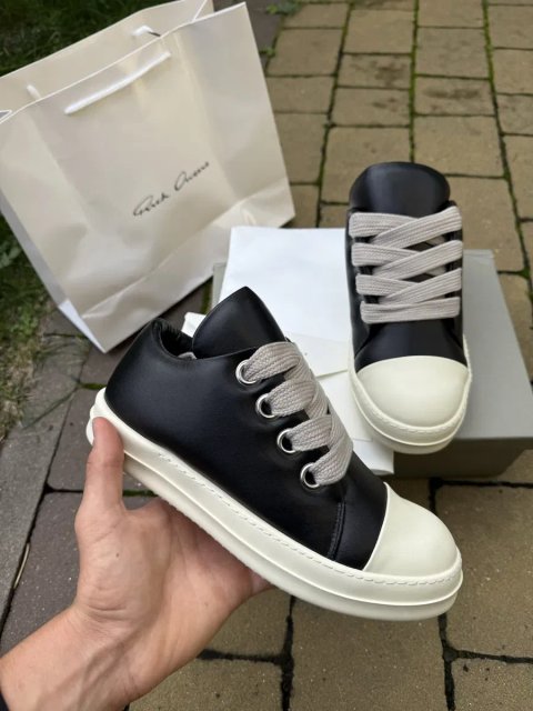 Кеди Rick Owens Jumbo lace puffer low/Кросівки Rick Owens