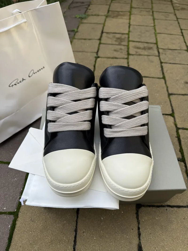 Кеди Rick Owens Jumbo lace puffer low/Кросівки Rick Owens — фото 2