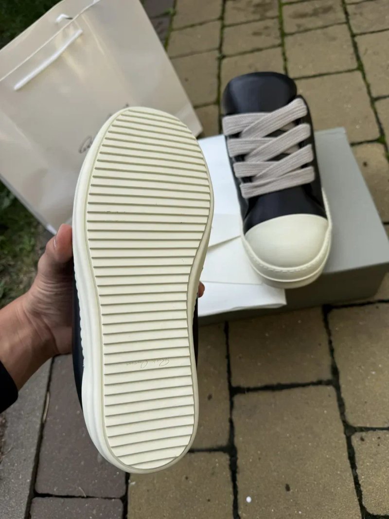 Кеди Rick Owens Jumbo lace puffer low/Кросівки Rick Owens — фото 4