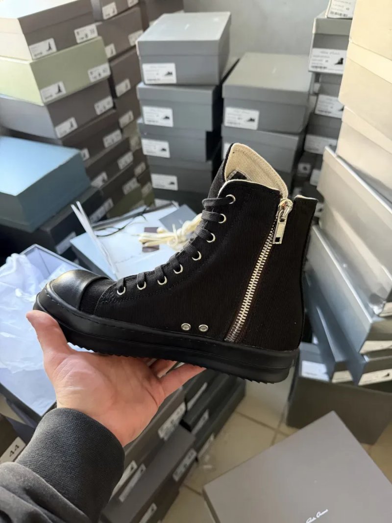 Кеди Rick Owens Ramones DRKSHDW High Sneakers Black/size 38-44/1:1 — фото 3