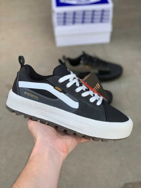 Кеди Vans Old Skool MTE-1 Grey White Black (41-46) — чоловічі Ванс, шкіра, замша, на осінь