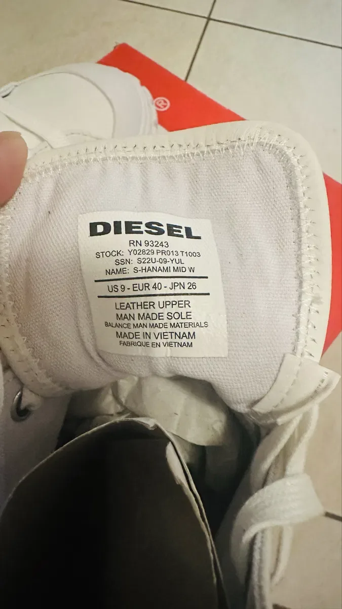 кеды Diesel, модель S-Hanami Mid X размер 40 телячья кожа  новые — фото 5