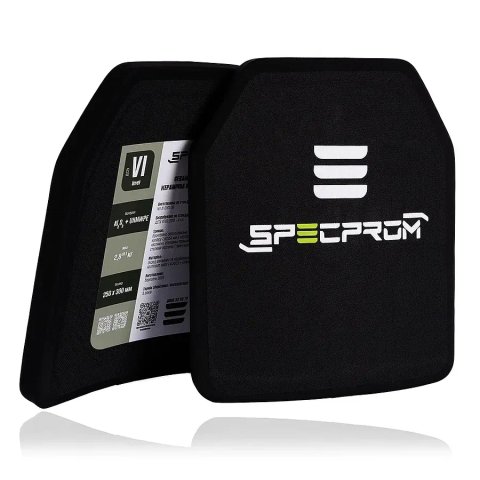 Полегшені керамічні бронеплити SPECPROM 6 клас  захисту по ДСТУ Вага 2,8 кг, розмір М 25/30 см. Надаємо сертифікати балістичних випробувань.