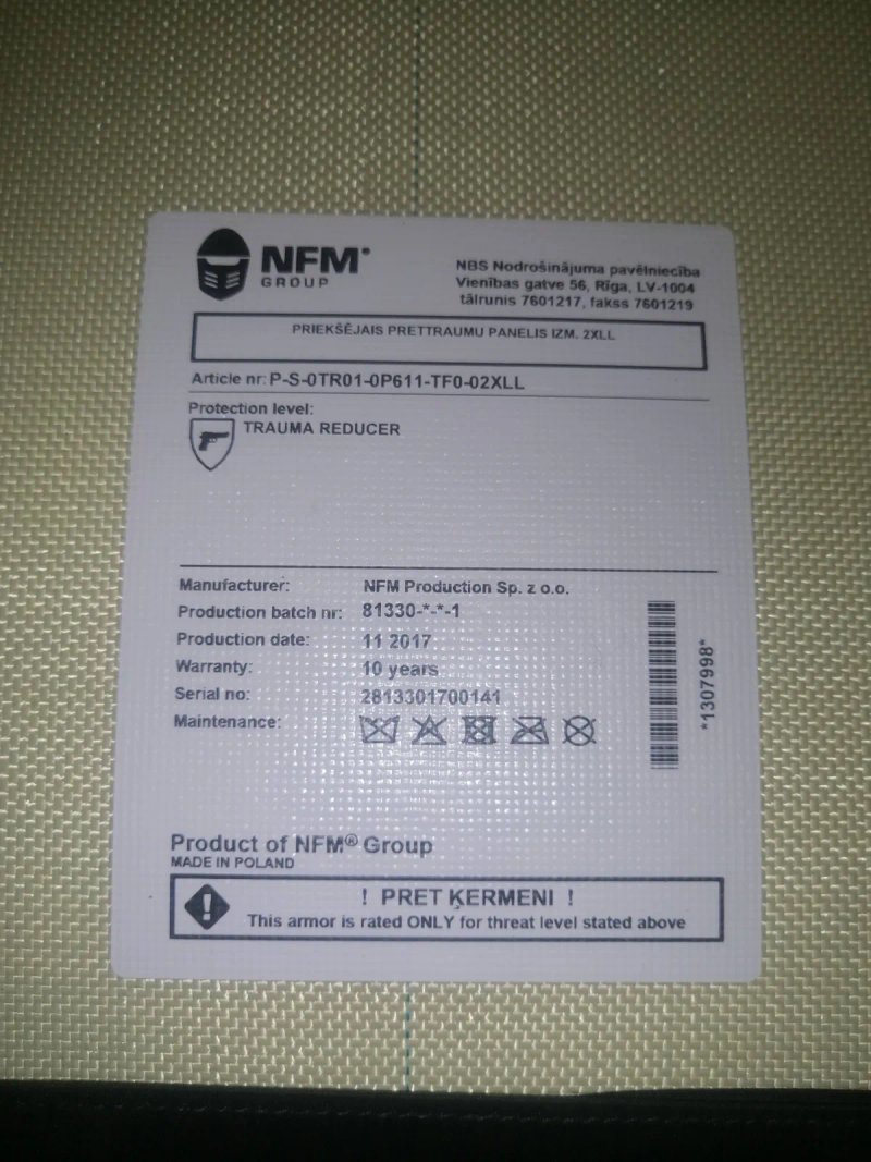 Кевларовый бронежилет NFM IIIA (мягкая баллистика) + Разгрузка LATPAT — фото 8