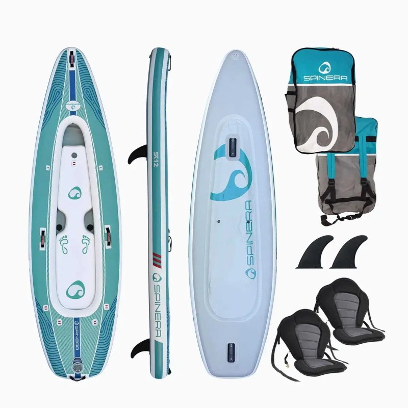 ХІТ 2в1 КАЯК САП Spinera Sup Kayak SK 12'0 байдарка 365x98 DropStitch SUP дошка 2 шари слоя доска надувна Stand Up Paddle board борд SUB SAP надувная — фото 2