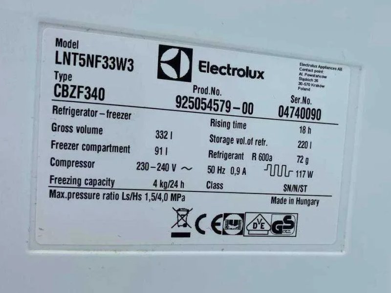 Холодильник б/в Electrolux 311л з Європи ГАРАНТІЯ 6 міс #08293висотою 185 см — фото 5
