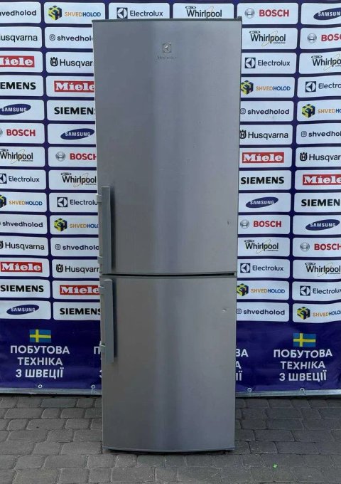 Холодильник б/в Electrolux No Frost 185см металік з Європи #08284