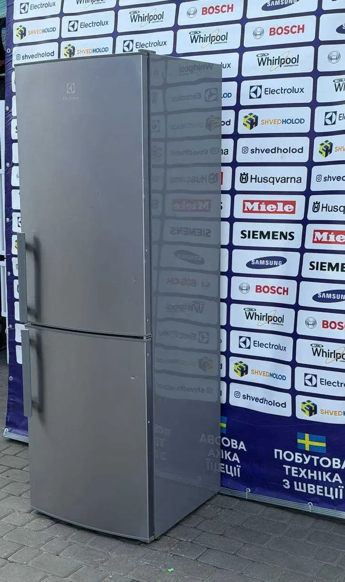 Холодильник б/в Electrolux No Frost 185см металік з Європи #08284 — фото 3