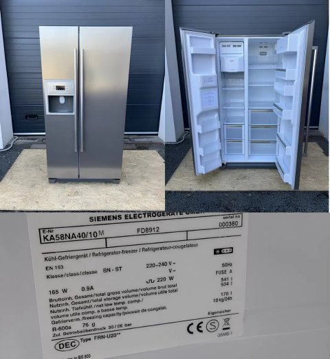 Холодильник Siemens Side-by-Side No Frost 180×90 см модель з Швеції