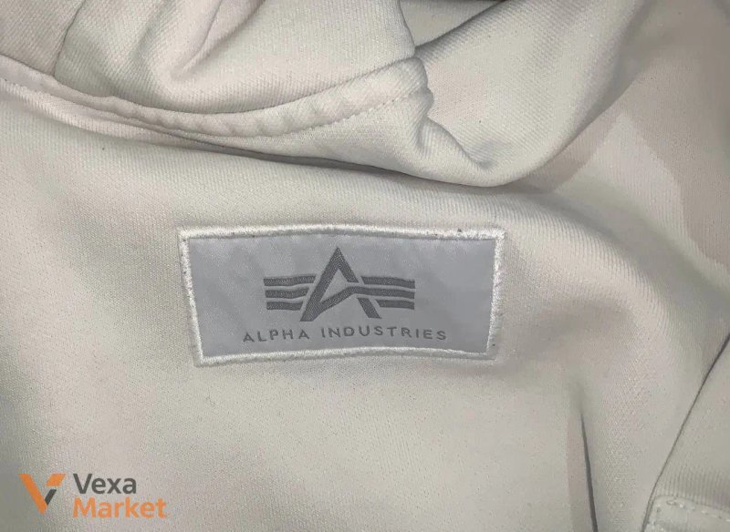 Худі Alpha Industries біле розмір L — фото 2