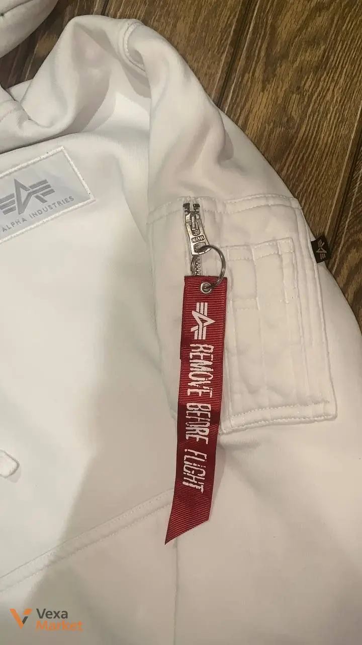 Худі Alpha Industries біле розмір L — фото 3
