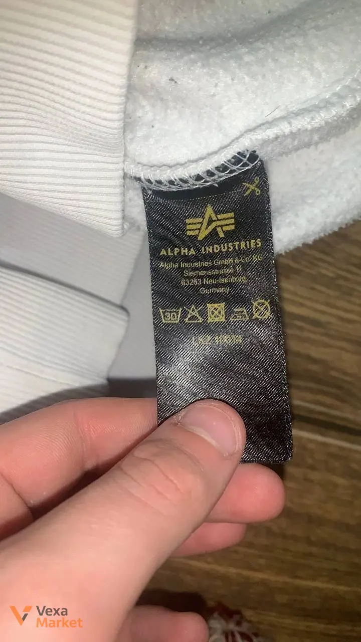 Худі Alpha Industries біле розмір L — фото 5