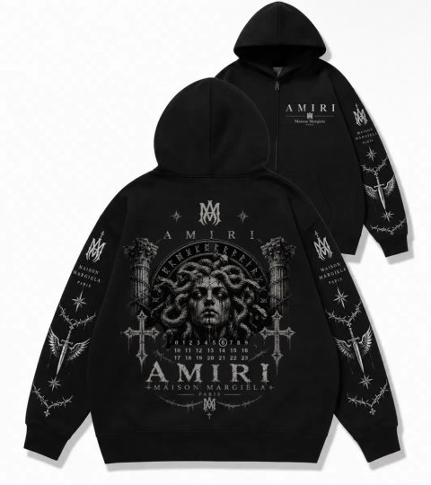 худи кофта толстовка Maison Margiela  Paris х Amiri Logo унисекс коллаборация Амири и Мейсон Марджелы  Новинка лонгслив  Новинки MM6